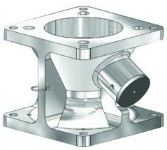 MedLine® ResinWorks System hopper discharge drain port