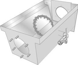 Bolt-on compressed air wipe compartment