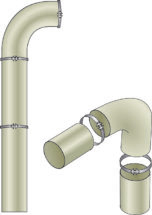 DH series insulated hoppers hard pipe kit